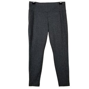 Athleta Delancey Herringbone‎ Tight Pants Black White Tapered Leg Womens Large